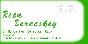 rita derecskey business card